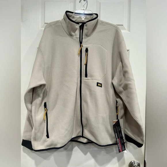 REI Women’s XL Trailsmith Fleece Jacket NWT Washed Stone White Polartec - Picture 1 of 11